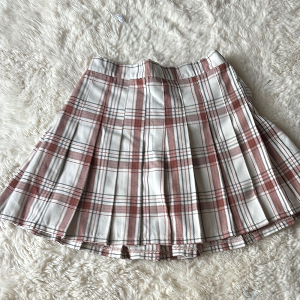 Plaid Pleated Skirt